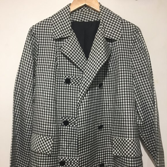 VINTAGE BG LANSON DOUBLE BREASTED TRENCH COATS SIZE L - Picture 1 of 8